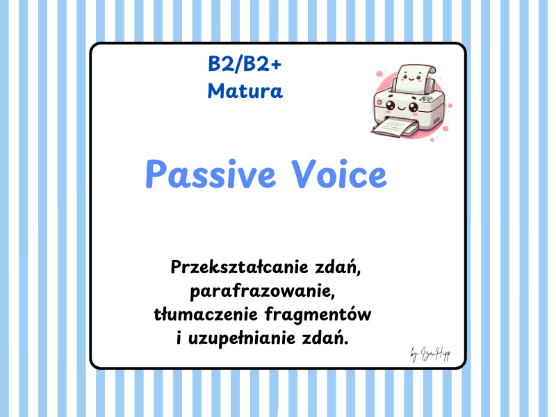 strona bierna, matura, egzamin, zdania do tłumaczenia, parafrazy