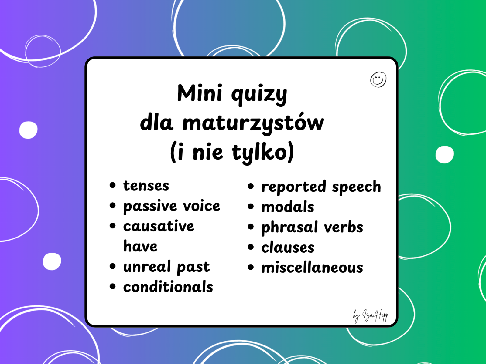 grammar quiz, passive, reported, conditionals, tenses, clause